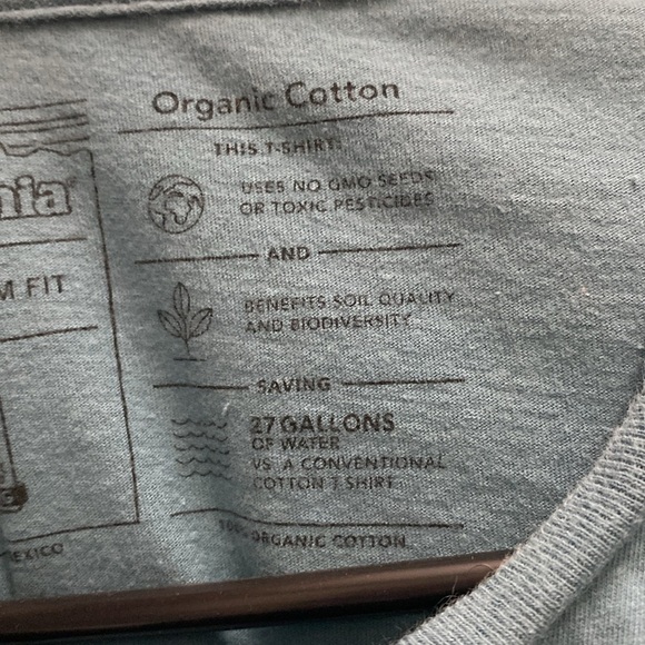 Patagonia Slim Fit Organic Cotton T-Shirt Men’s Size Large Blue L - Picture 5 of 6